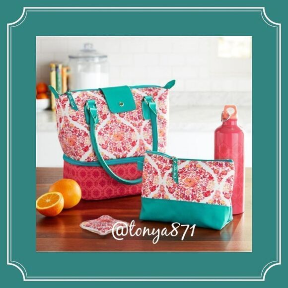 🦋 New Pioneer Woman Insulated Lunch Kit Set, 4-Piece, Floral Ogee - Picture 4 of 11